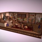 kitsune cafe 3d model