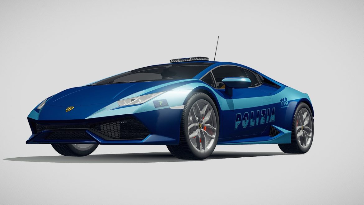 lamborghini huracan 2015 italian police car 3d model