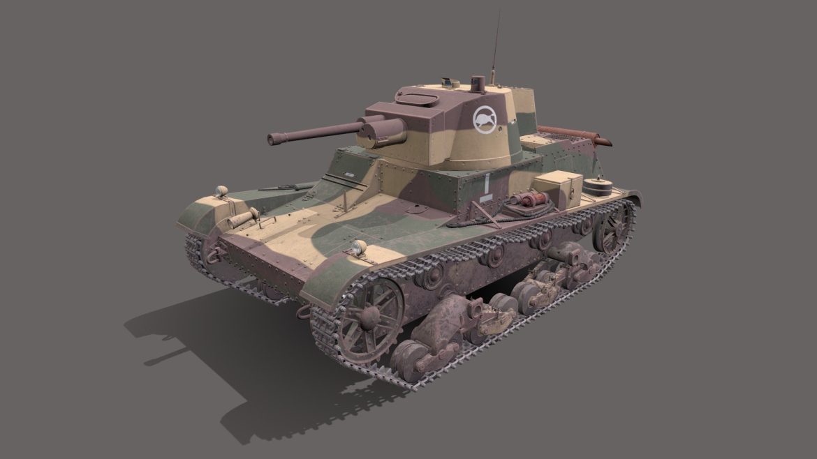 7tp Light Tank 3d Model - Detailed 3D model of the Polish 7TP light tank, a key vehicle from the 1939 Invasion of Poland, showcasing its single-turret configuration.