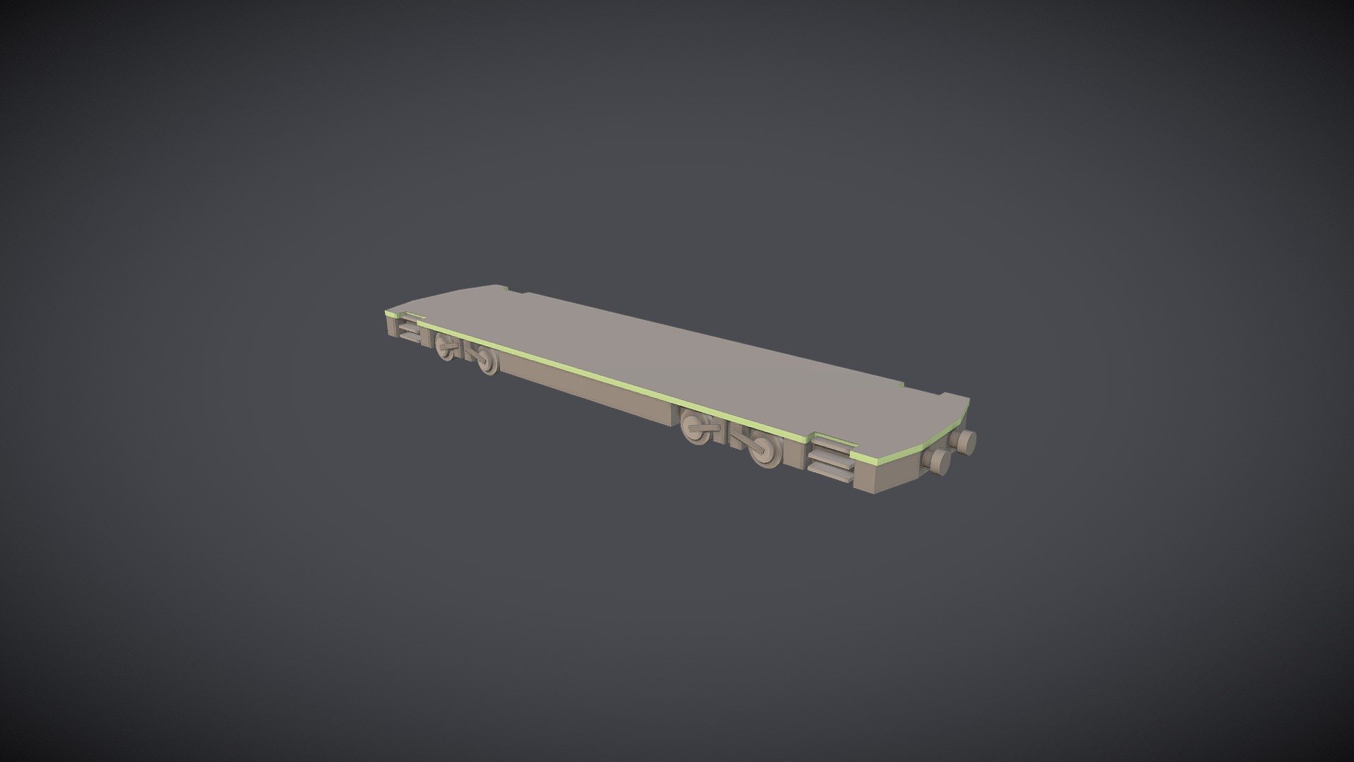 Low-Poly Empty Carriage
