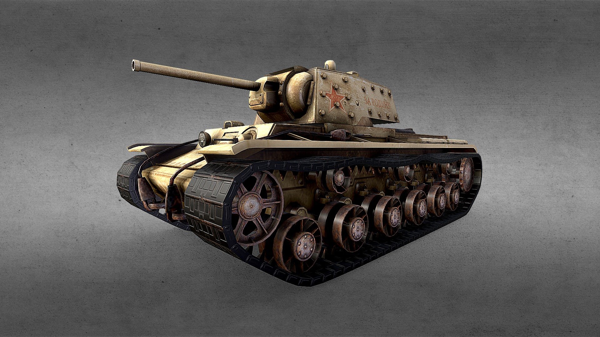 Lowpoly KV1 Heavy Tank