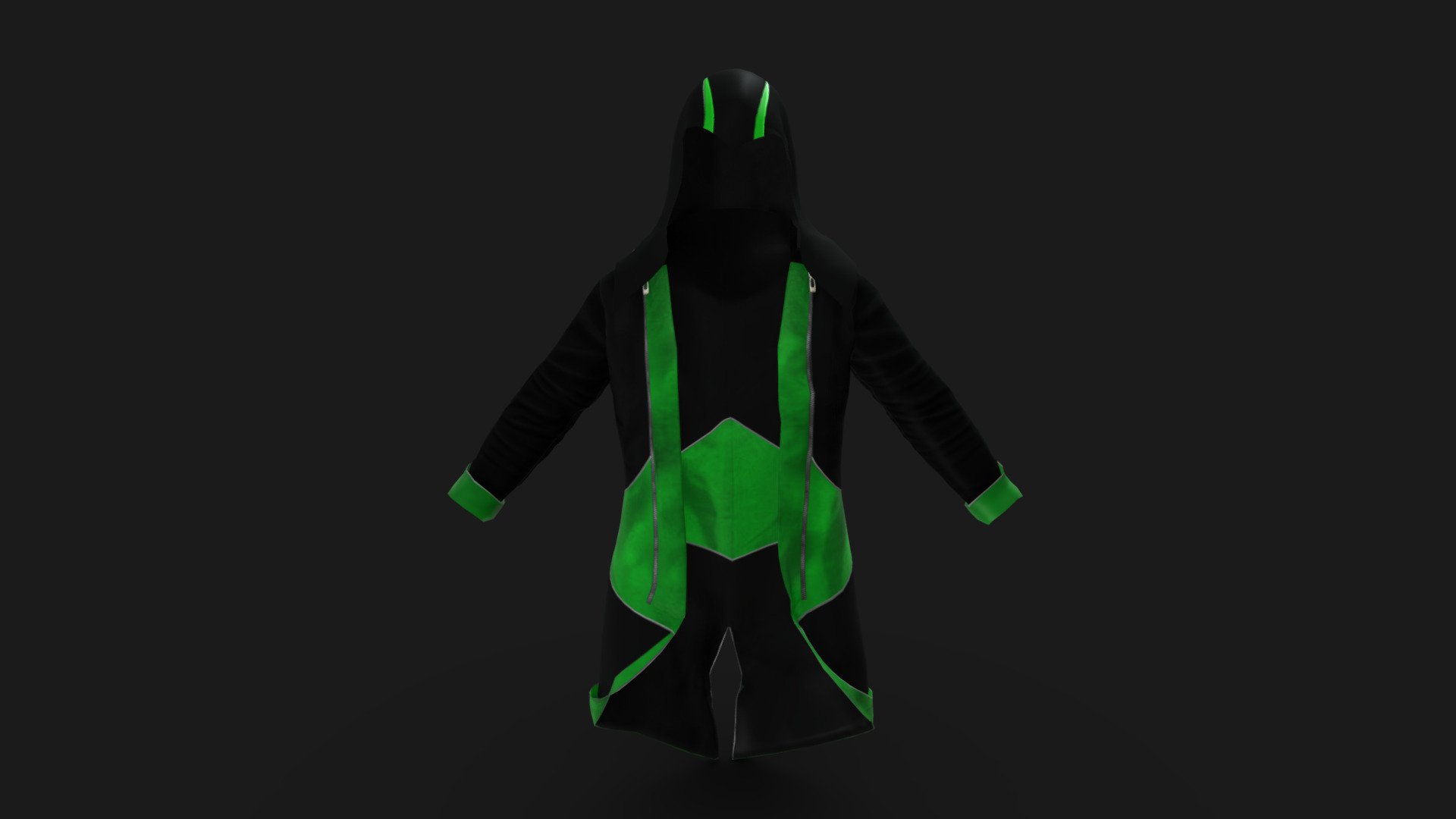 Male Assasin Open Front Jacket 4 Textures