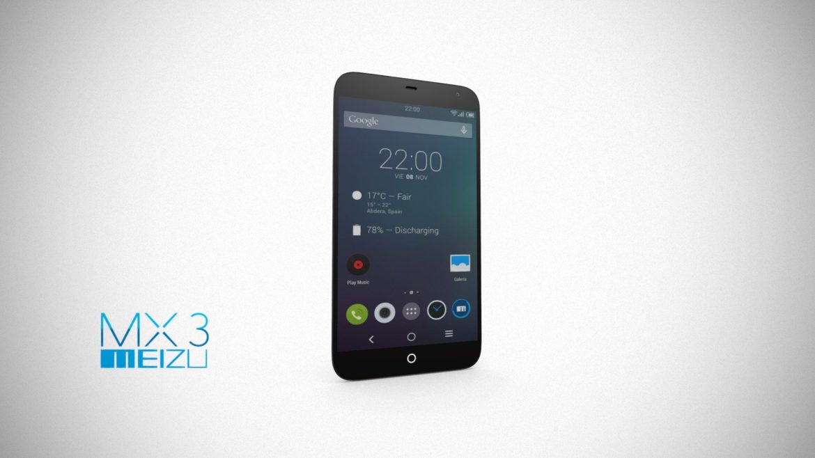 meizu mx3 3d model