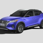 Nissan Kicks Car 3d Model - High-detail 3D model of the 2021 Nissan Kicks crossover SUV, perfect for automotive visualizations and renders