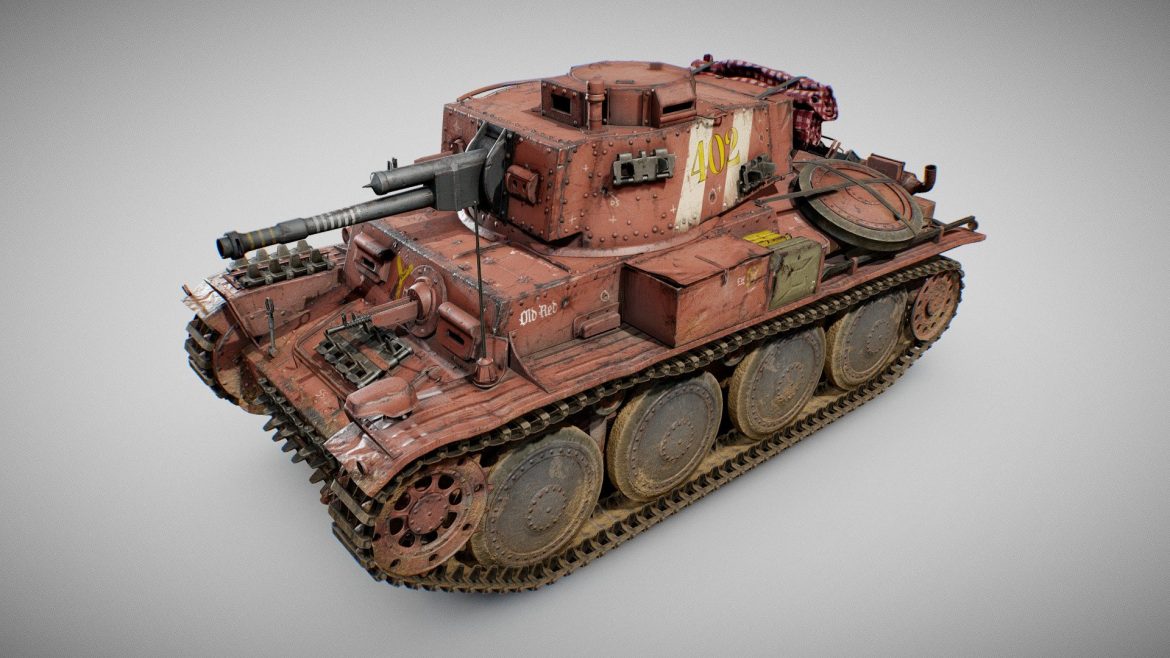 panzer 38t old red 3d model