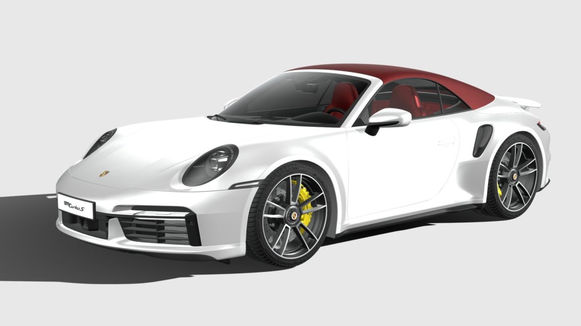 porsche 911 turbo s cabrio 2021 3d model