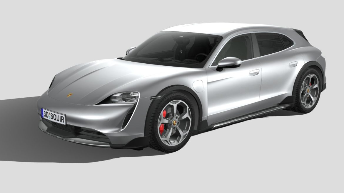 porsche taycan 4s cross turismo 2021 3d model