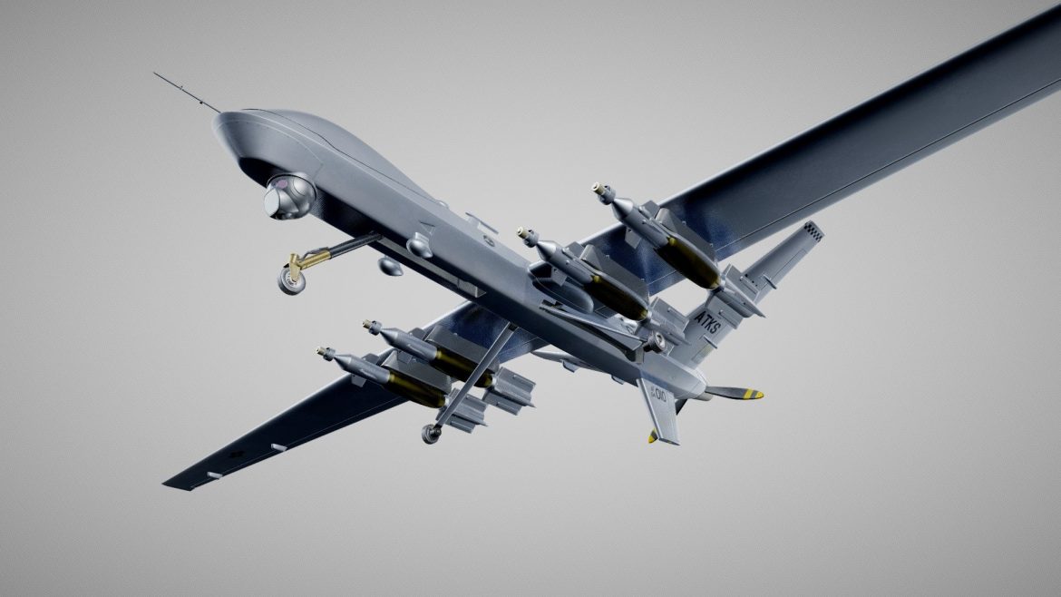 reaper mq 9 us drone predator 3d model