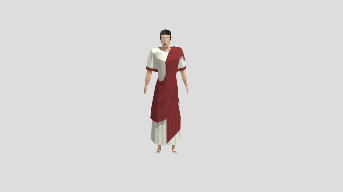 roman character ammaia 3d model