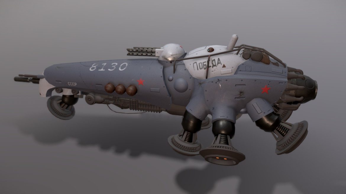 russian hovercraft tank mk ii new 3d model