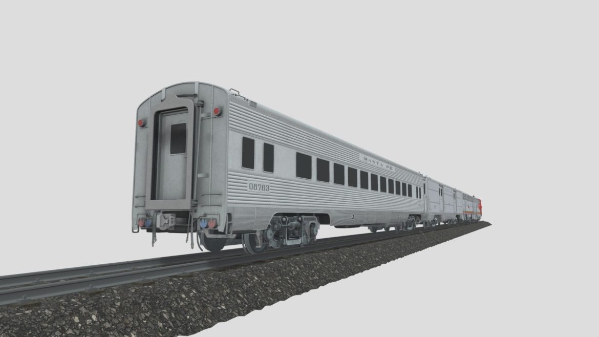 santa fe super chief train 3d model