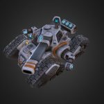 scifi tank ingame model 3d model