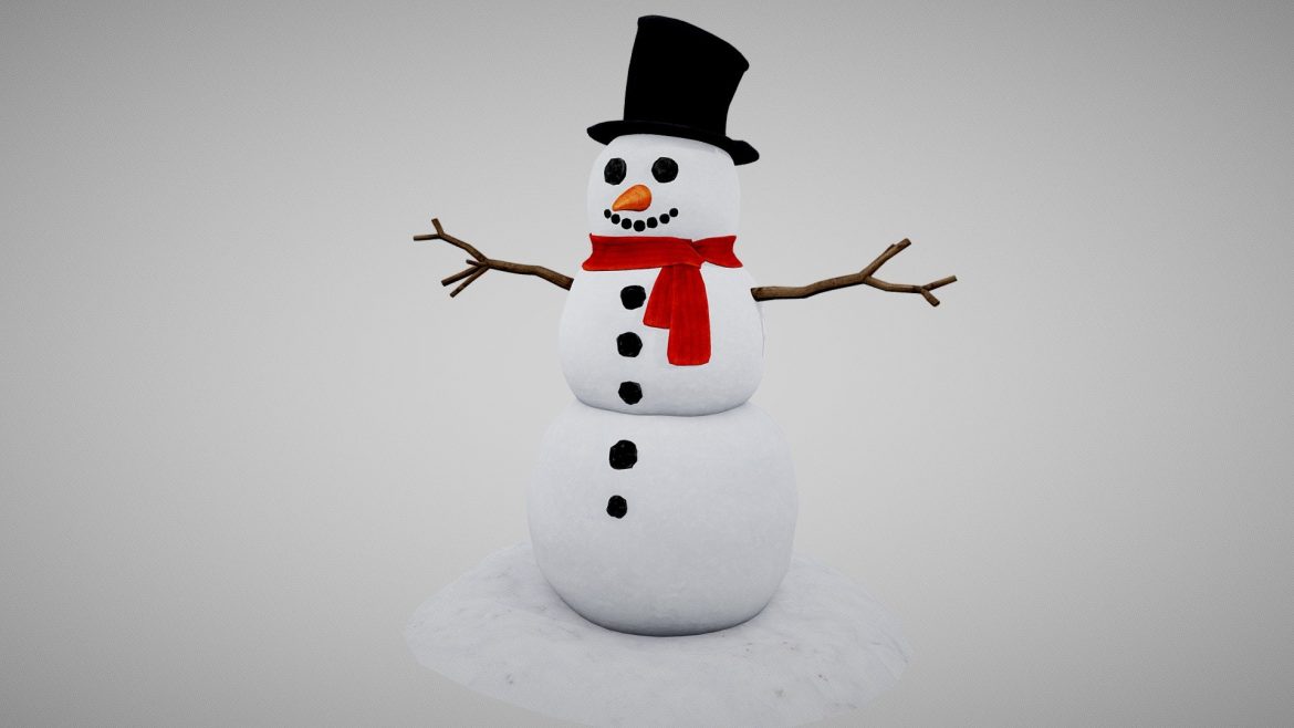 snowman 3d model