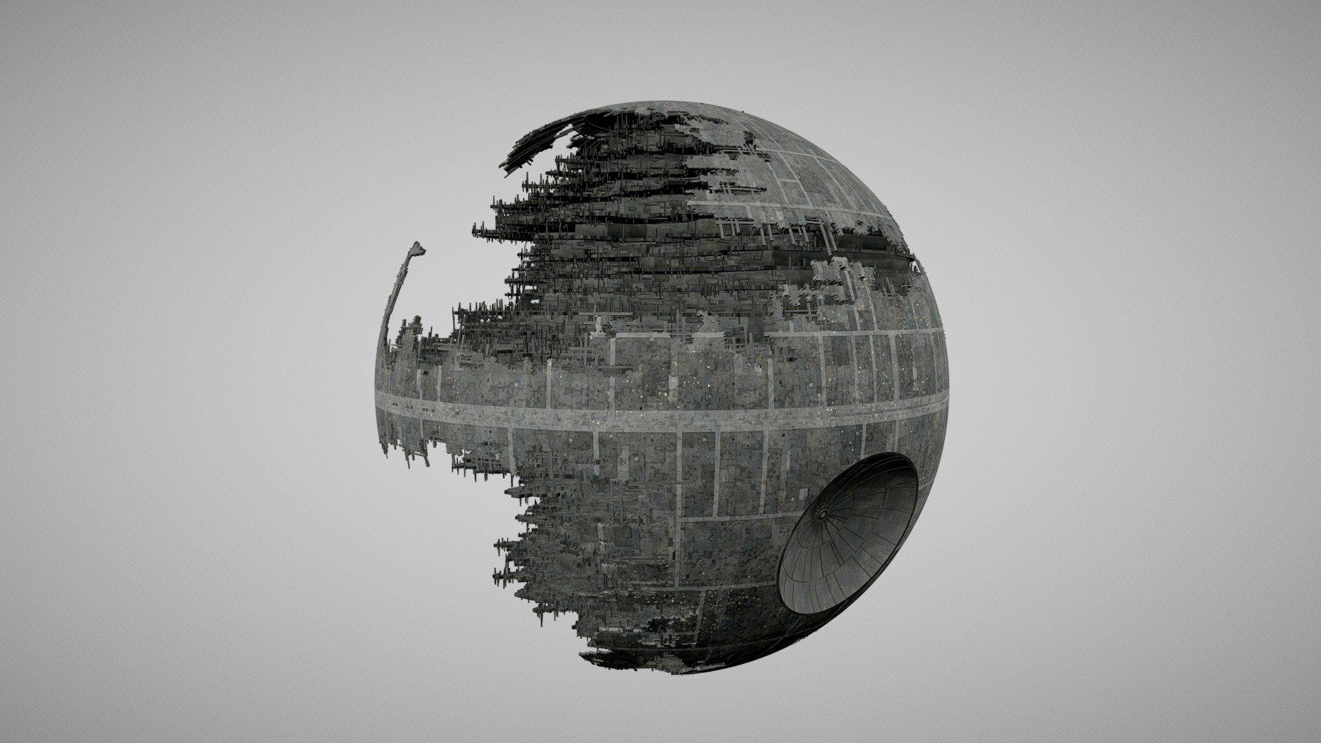 Star Wars Death Star Destroyed deep3dsea