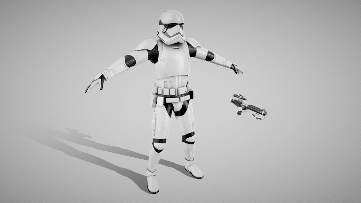star wars first order stormtrooper light 3d model