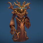 stylized root mage 3d model