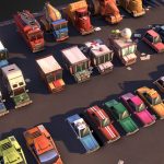 stylized urban vehicles set 3d model