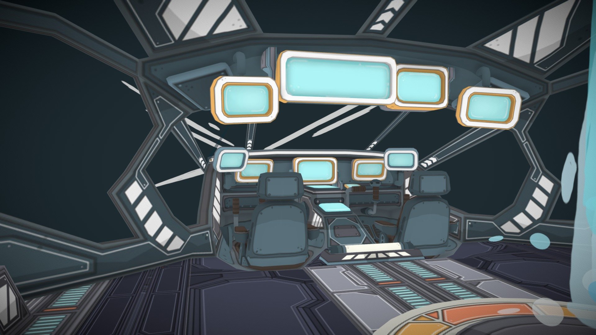 ToonSpaceship – Cockpit room