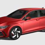 Volkswagen Golf GTI 5-door 2020 LowPoly