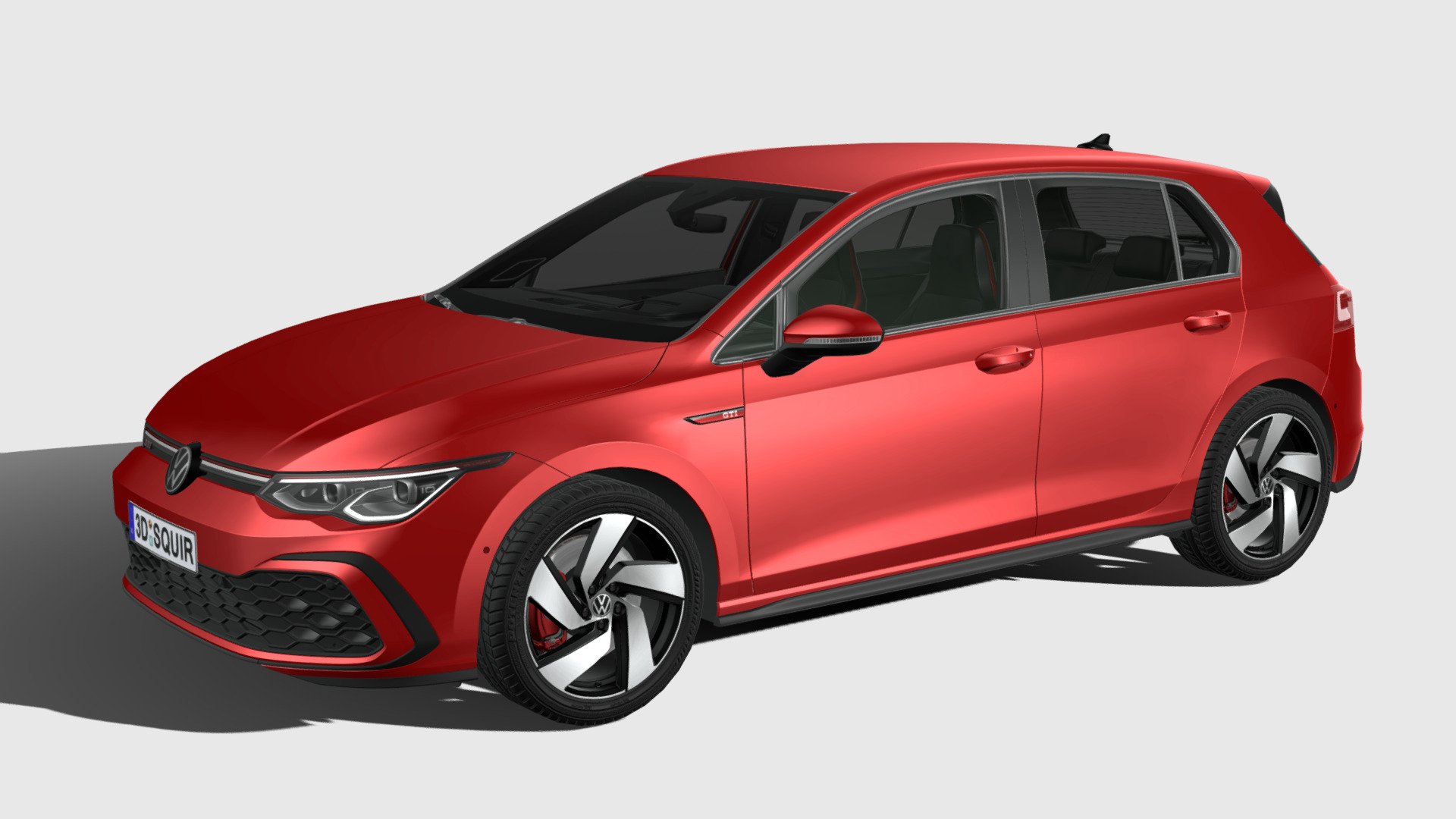 Volkswagen Golf GTI 5-door 2020 LowPoly