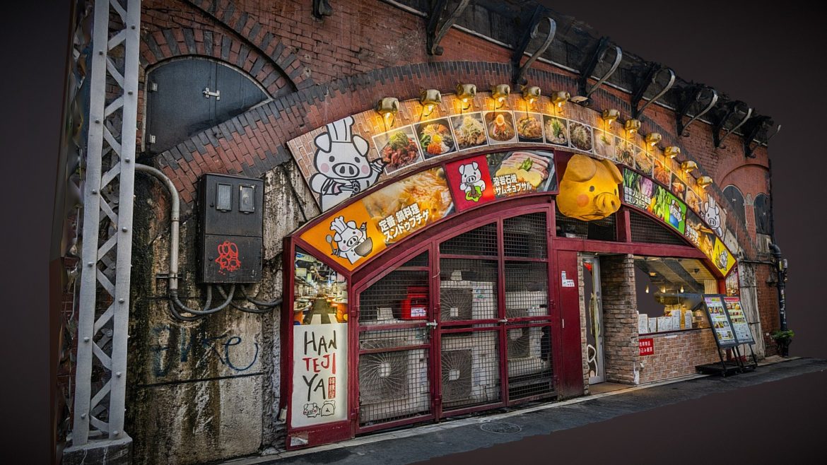 yurakucho restaurant photogrammetry scan 3d model