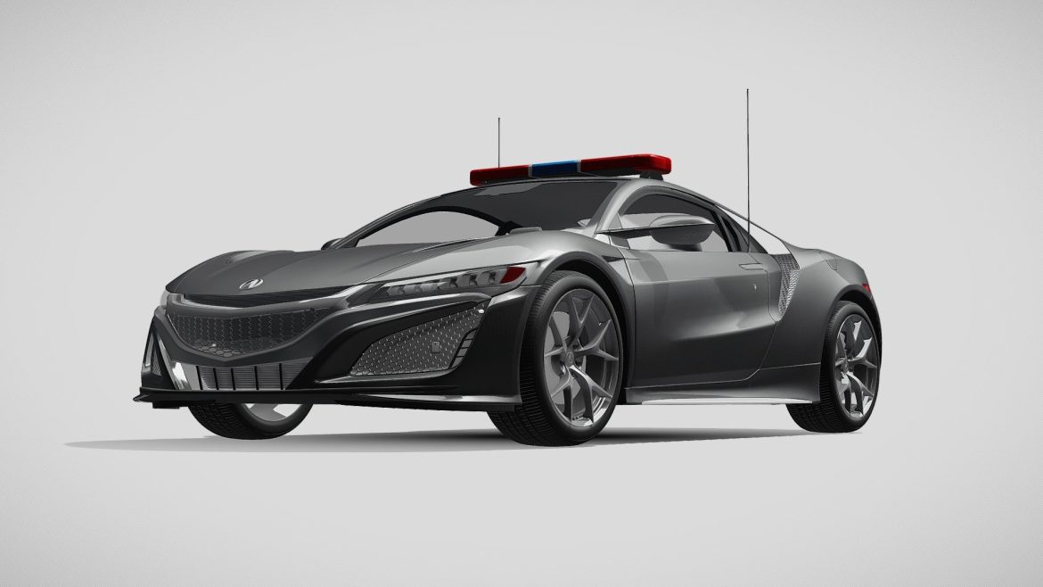 acura nsx safety car 2016 3d model