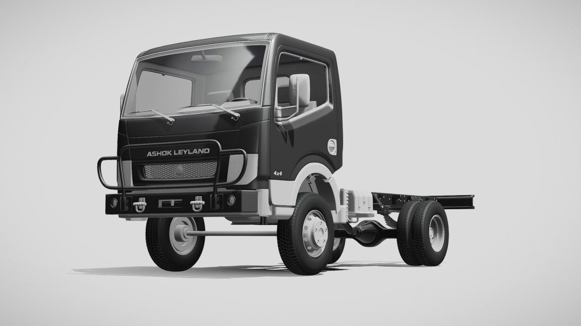 ashok leyland garuda chassi 2016 3d model