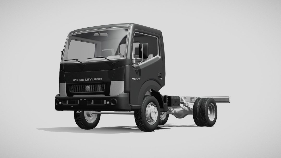 ashok leyland partner chassi 2016 3d model