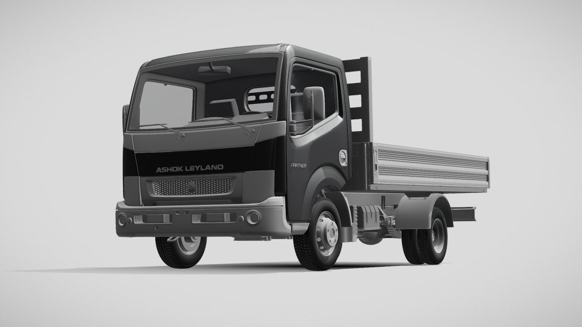 ashok leyland partner tipper 3d model