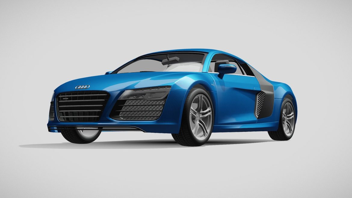 audi r8 v10 2013 3d model