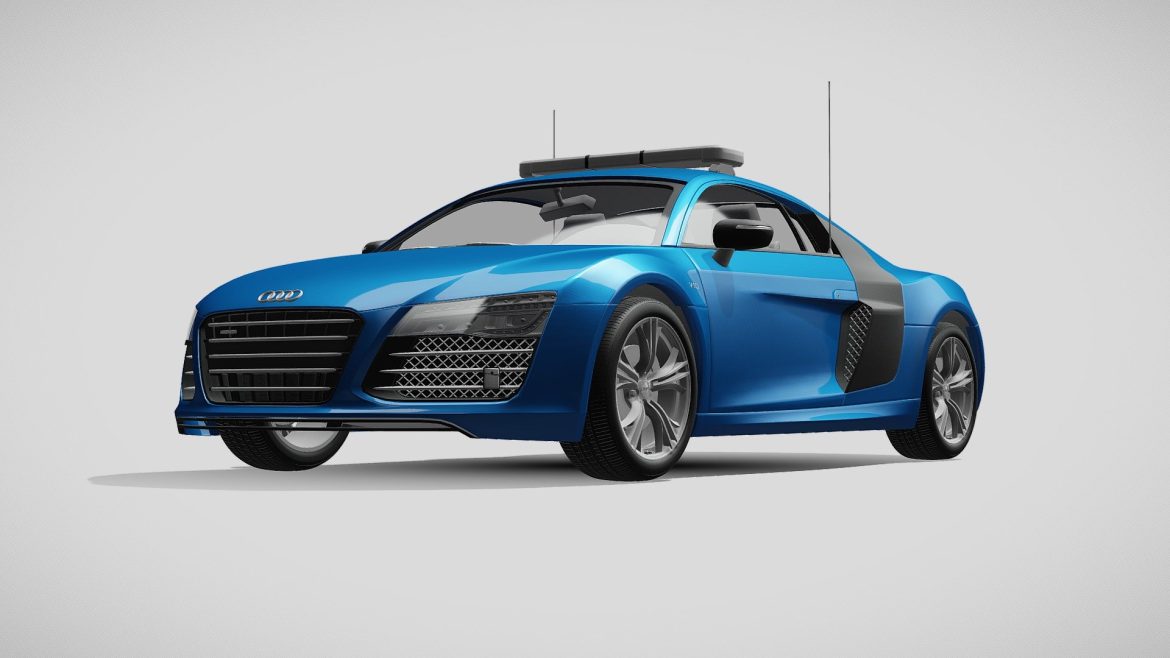 audi r8 v10 plus 2013 safety 3d model