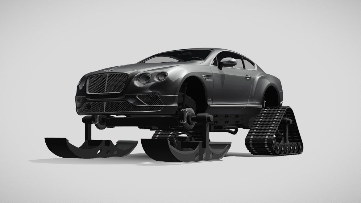 bentley continental gt ski 2018 3d model