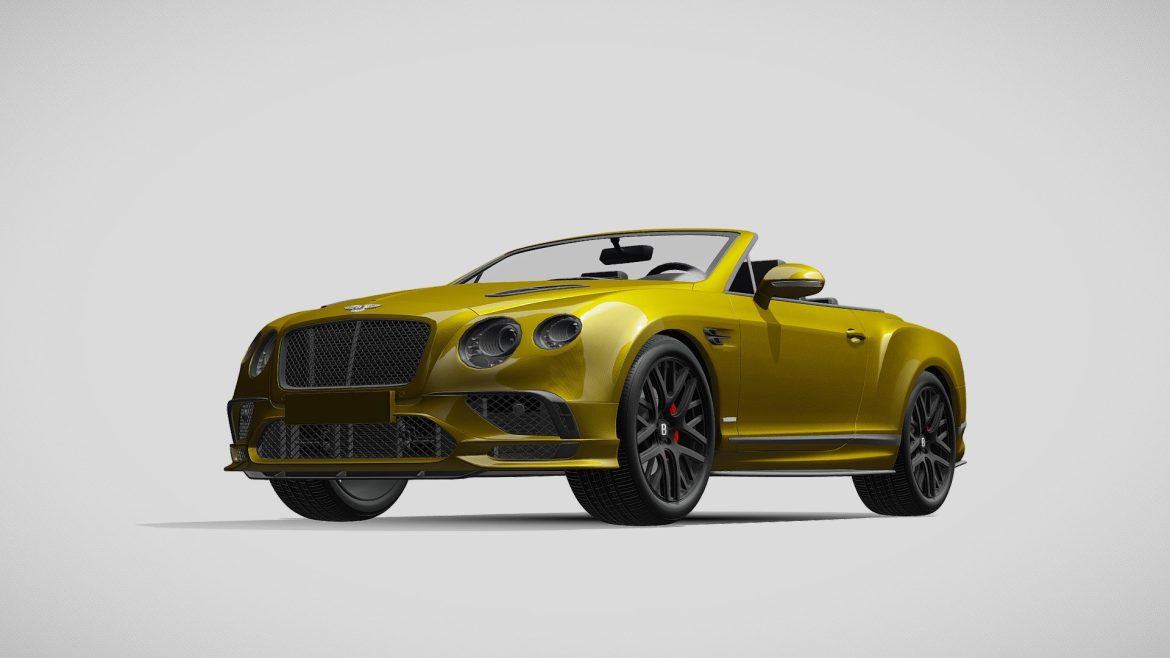 bentley continental supersport convertible 2018 3d model
