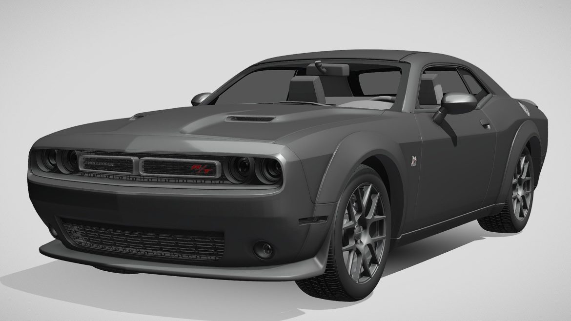 dodgechallenger srt scat pack widebody 2017 3d model
