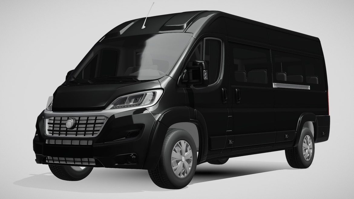 fiat ducato scuolabus 2014 3d model