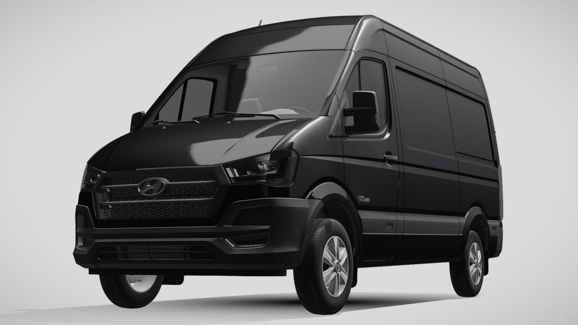 hyundai h350 van swb 2017 3d model
