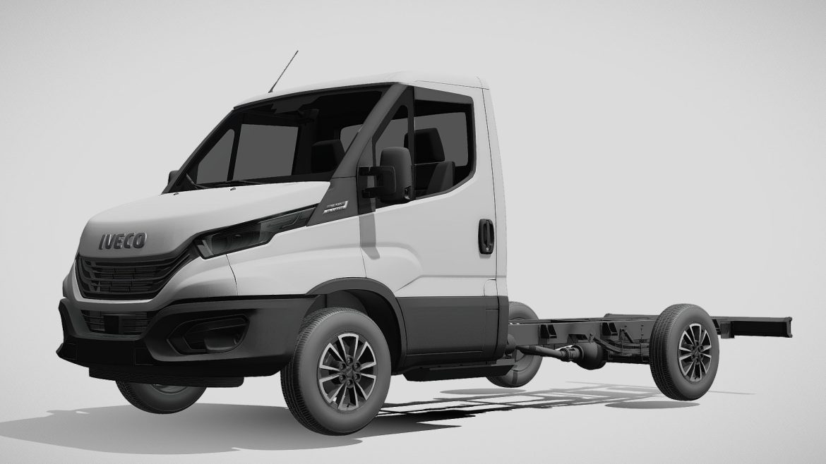 iveco daily single cab l2 chassis 2022 3d model