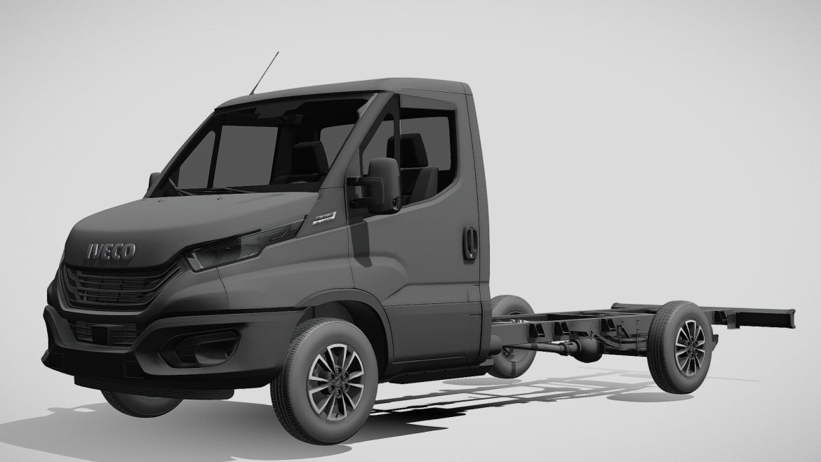 iveco daily single cab l3 chassis 2022 3d model