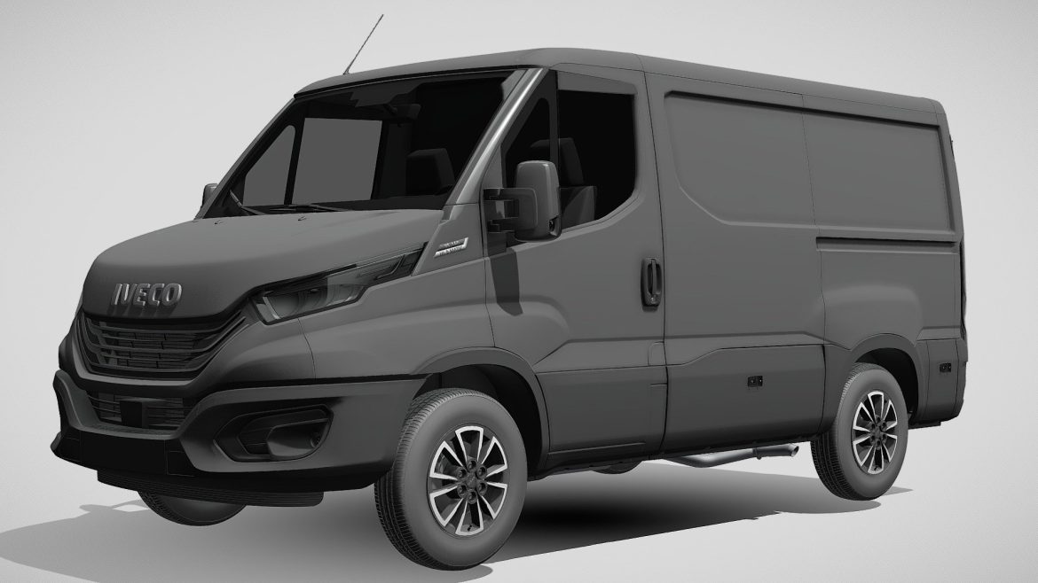 Iveco Daily Van 3d Model - Highly detailed 3D model of a white 2022 Iveco Daily Van L1H1 for professional visualization.