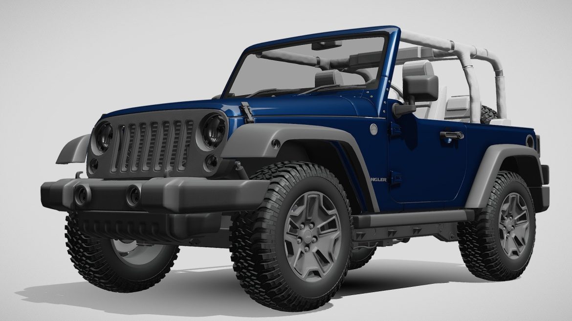 jeep wrangler willys wheler jk 2017 3d model
