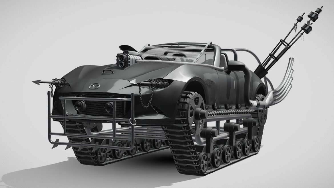 mad max mazda mx 5 maita crusher 3d model