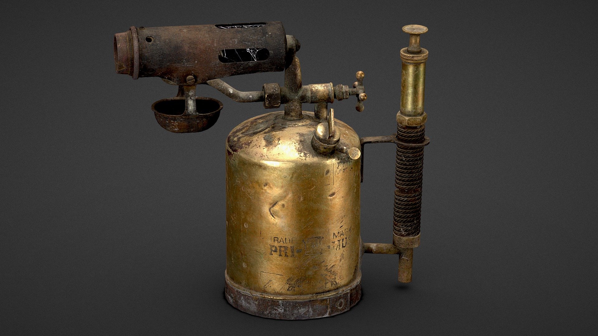 Antique Brass Blowlamp||Prop Study