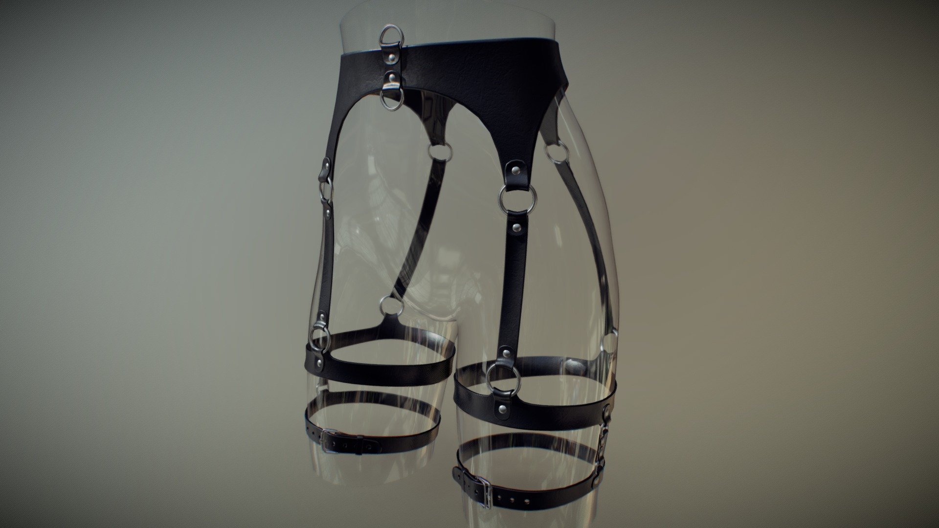 Leather Hips Belt \ Bondage \ Portupeya