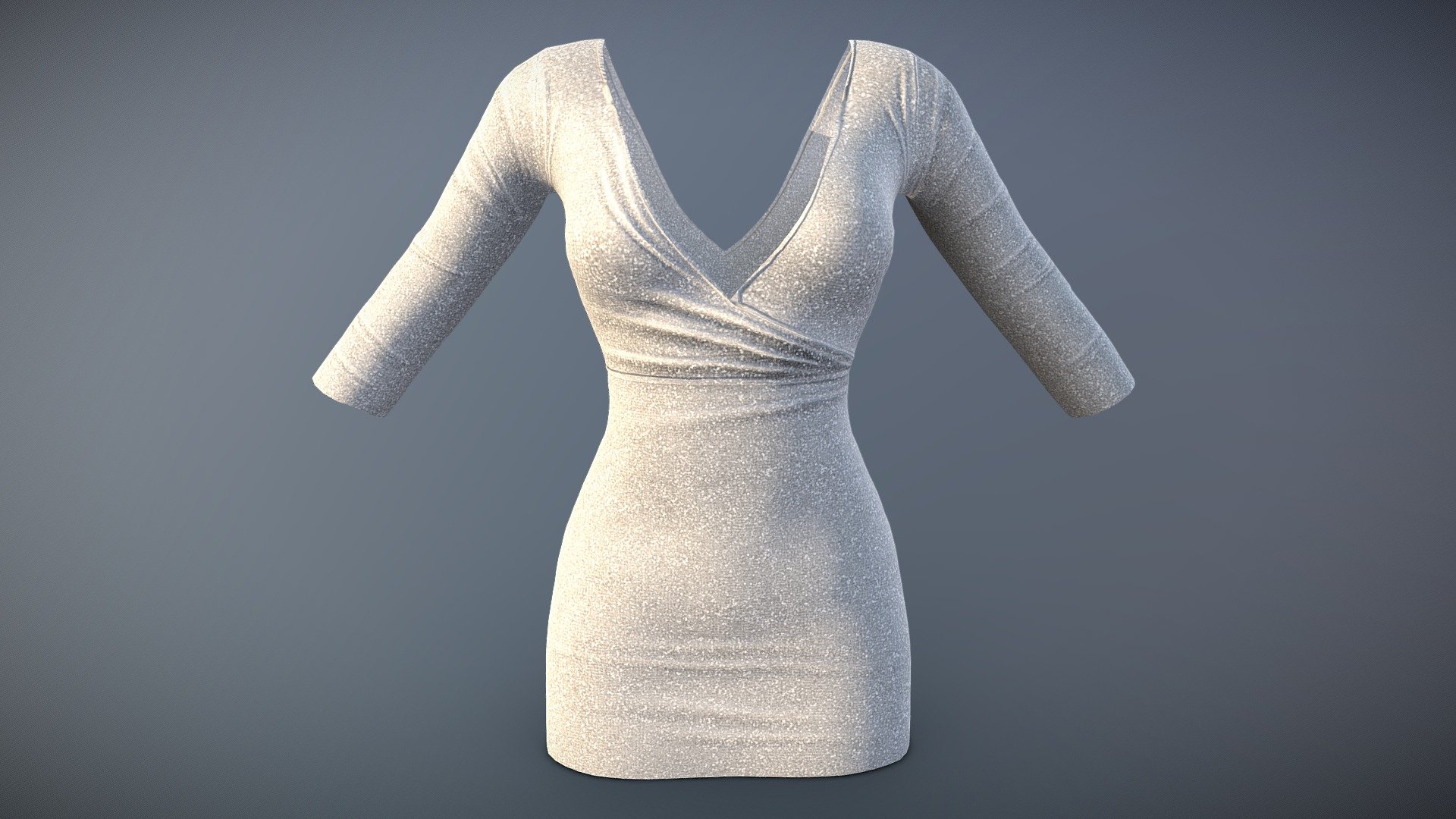 Deep V Neck Mini Female Dress