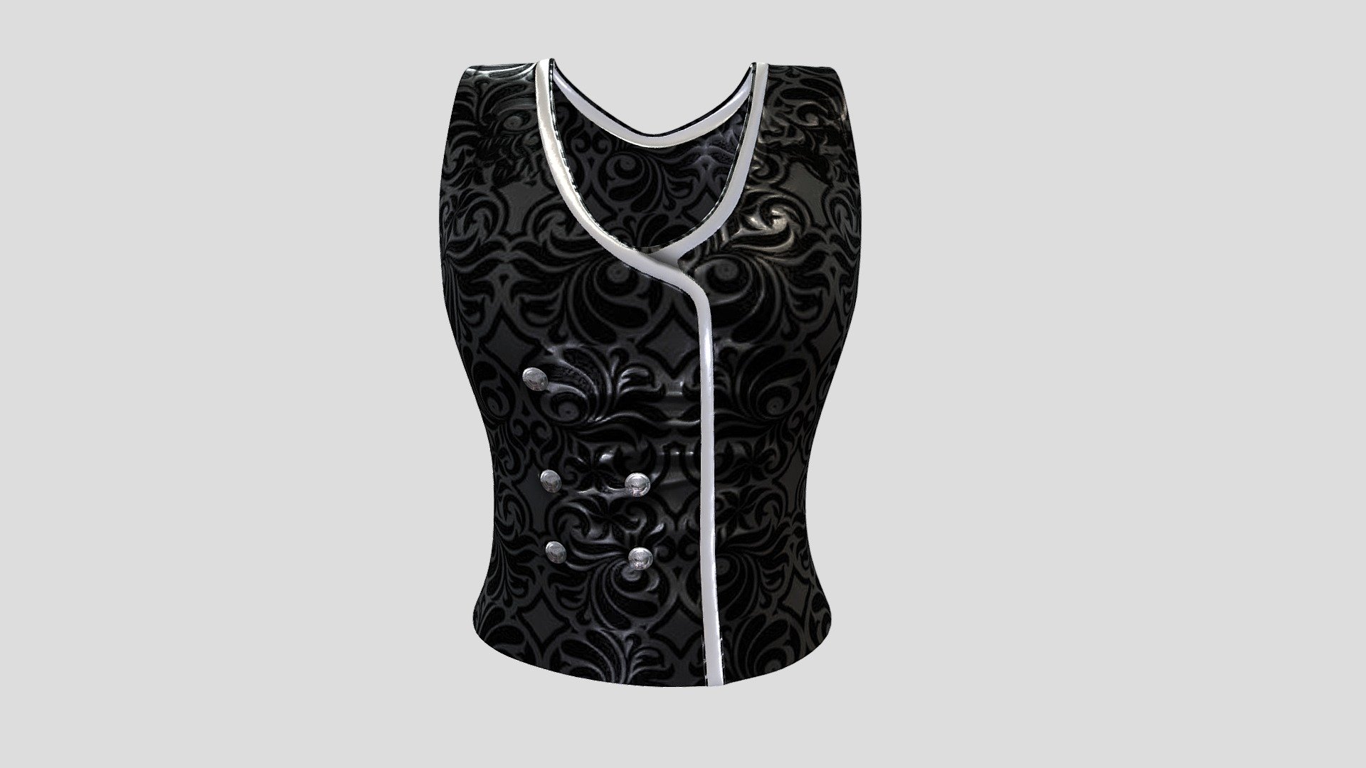 Female Double Breast Sleeveless Vest