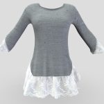 Female Lace Frills Sweater