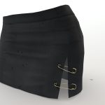 Female Mini Skirt With Pins