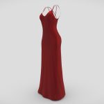 Female Spaghetti Cross Straps Evening Dress