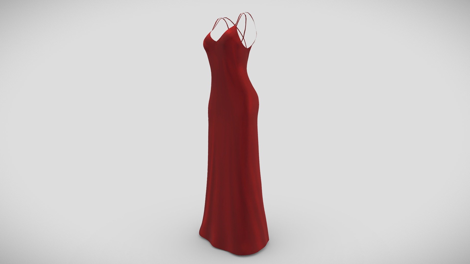 Female Spaghetti Cross Straps Evening Dress