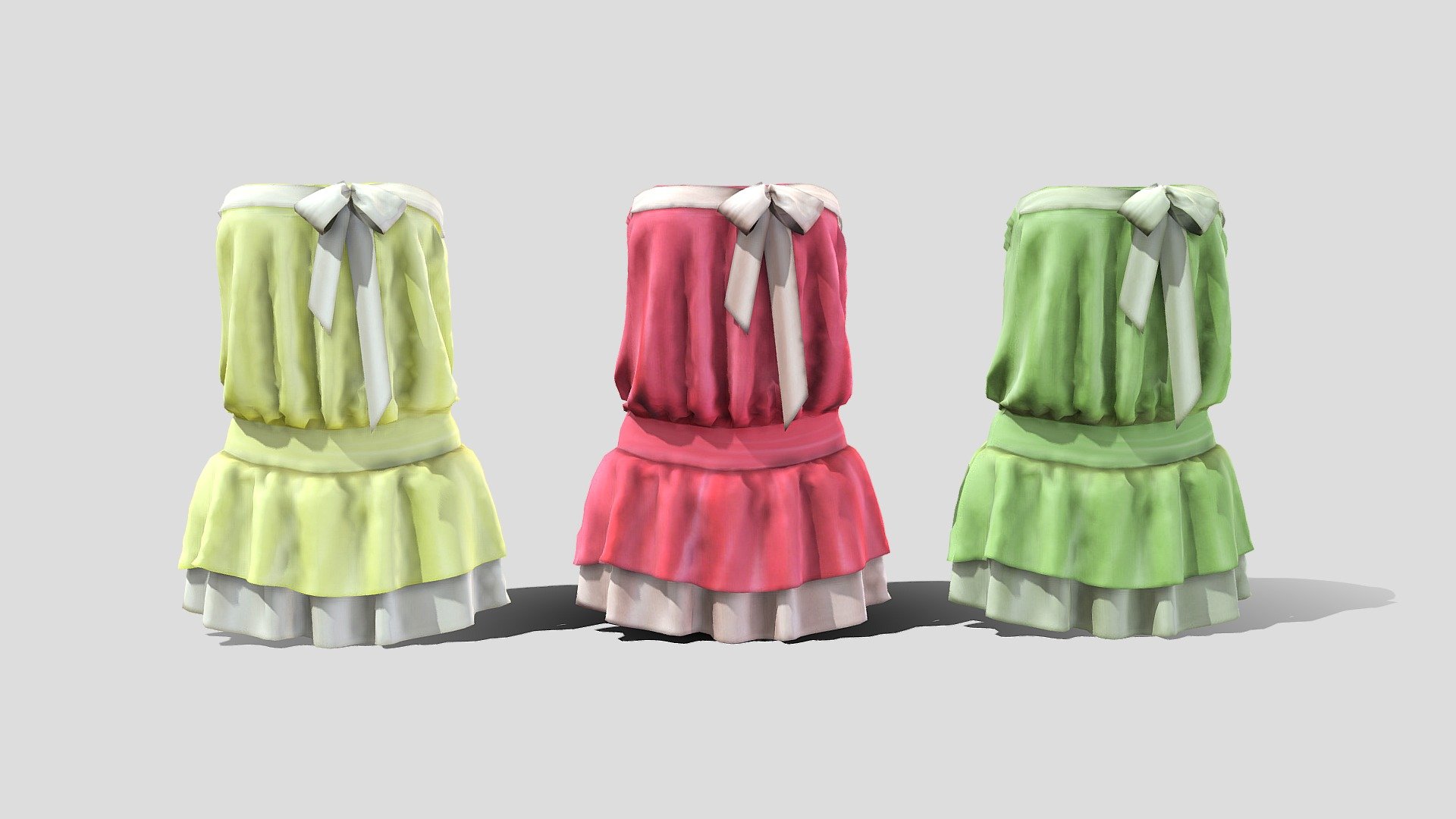 Female Strapless Candy Dress